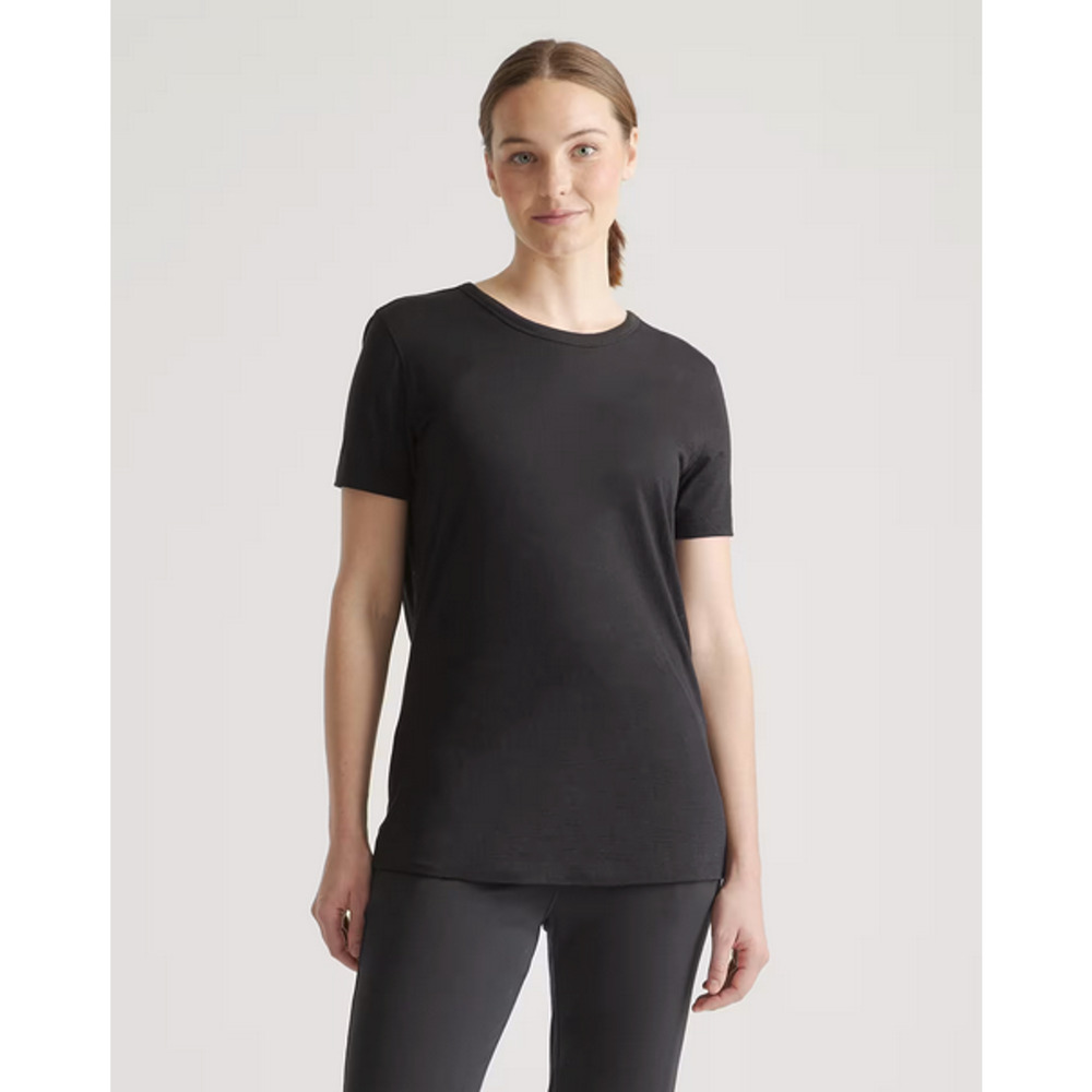 Quince Black Merino Wool Base Layer Tee